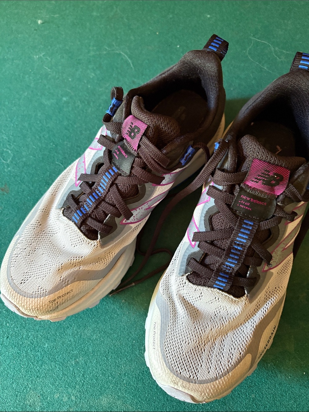 New Balance White, Black & Pink Accent Trail Shoes